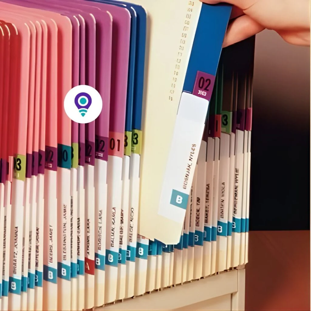 Colour-coded physical file organisation