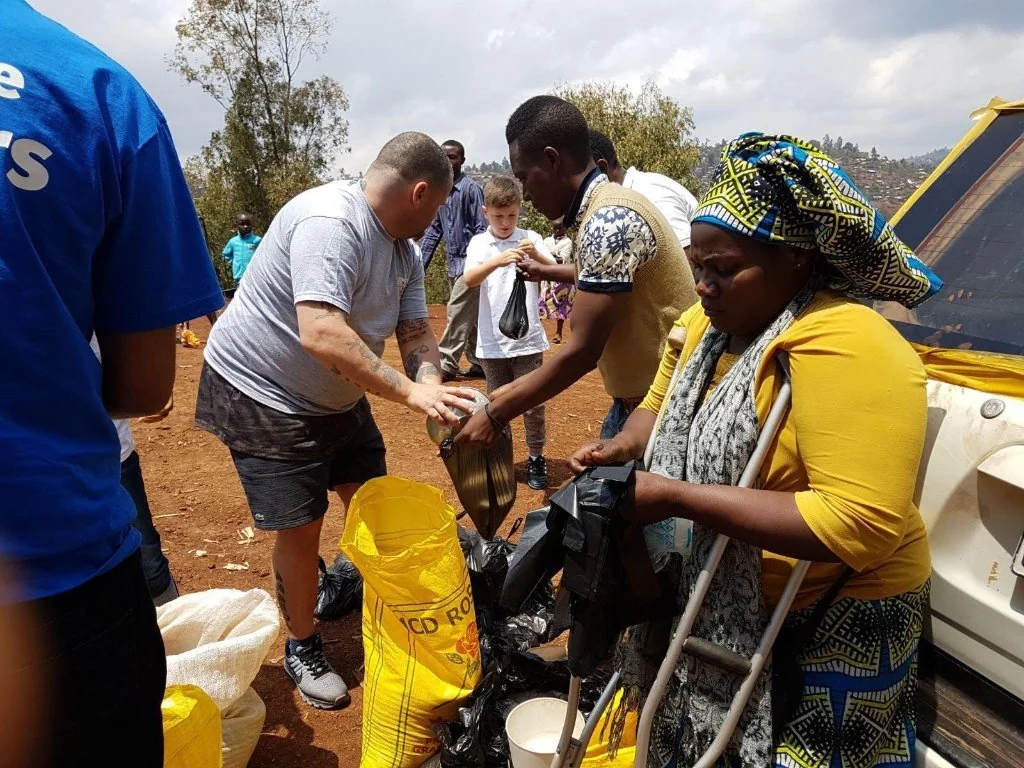 Volunteer team visiting local children in the DRC